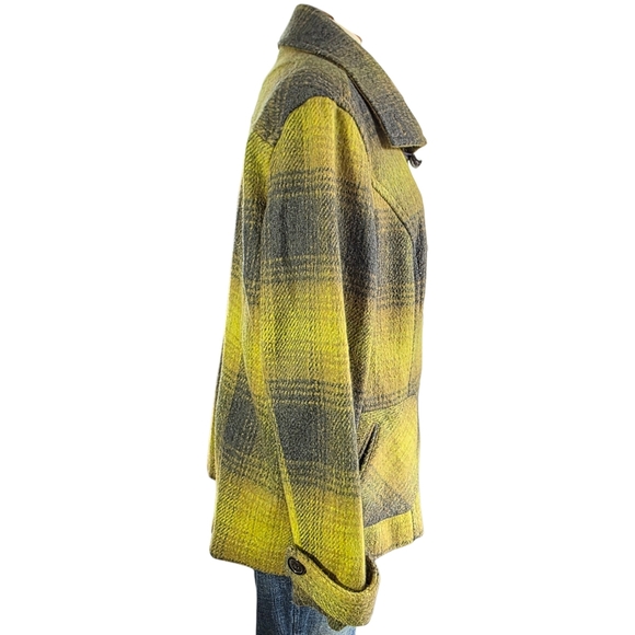 Coldwatwr Creek Wool-Blend Plaid Toggle Coat Womens Size 14 - Picture 4 of 11